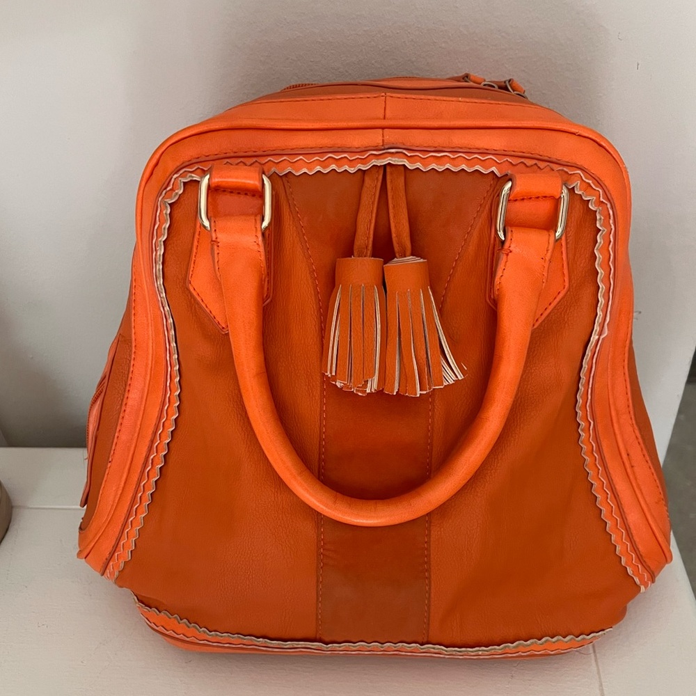 Orange Medium Satchel
